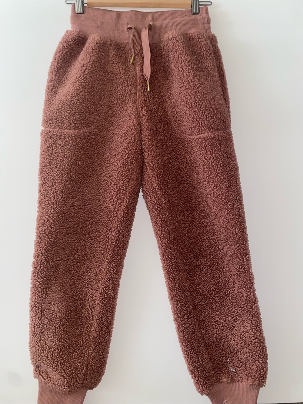 JoyLab Cozy Sherpa Joggers - Dusty Rose XS